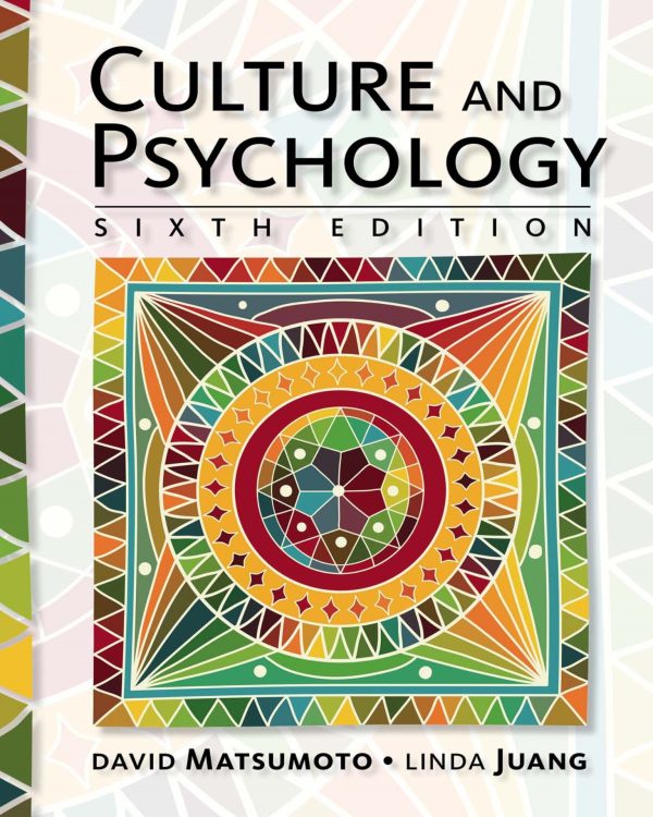 Culture and Psychology 6th Edition