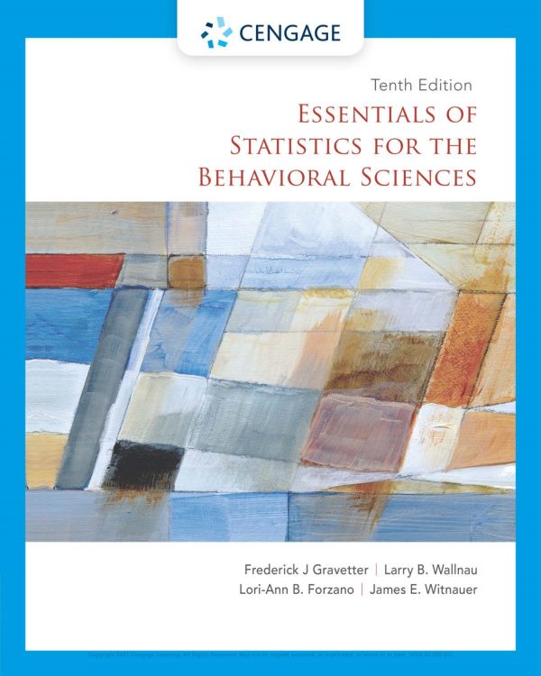 Essentials Of Statistics For The Behavioral Sciences 10th Edition