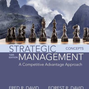 Strategic Management A Competitive Advantage Approach Concepts 16th Edition