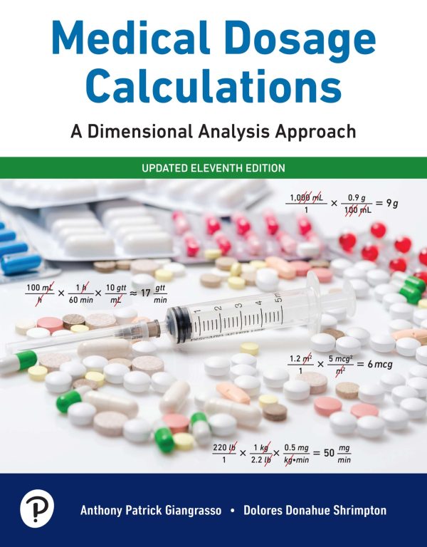 Medical Dosage Calculations A Dimensional Analysis Approach Updated 11th Edition
