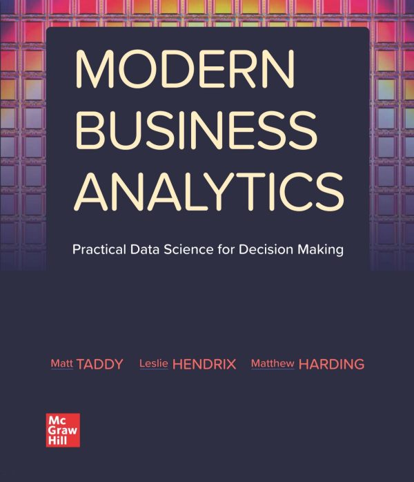 Modern Business Analytics Practical Data Science for Decision Making