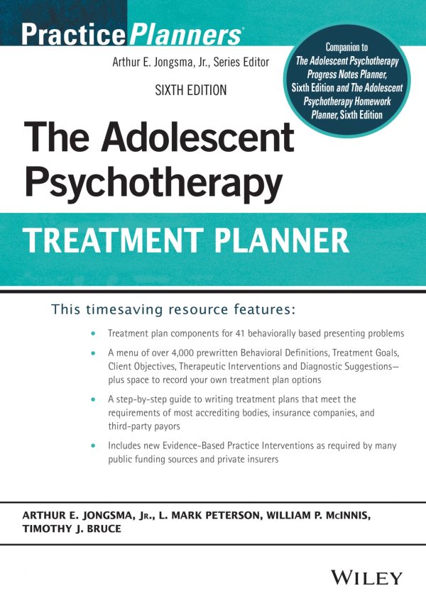 The Adolescent Psychotherapy Treatment Planner (Practice Planners) 6th Edition